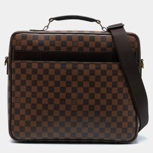 Louis Vuitton Damier Ebene Canvas and Leather Sabana Laptop Bag