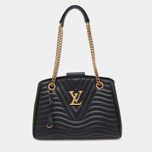 Louis Vuitton Noir Calf Leather New Wave Chain Tote Bag