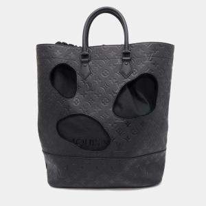 Louis Vuitton Noir Monogram Empreinte Leather Tote Bag Size Mm