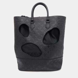 Louis Vuitton Black Monogram Empreinte Withholes MM Tote Bag