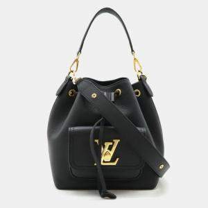 Louis Vuitton Leather Noir Black Lockme Bucket Nv Shoulder Bag