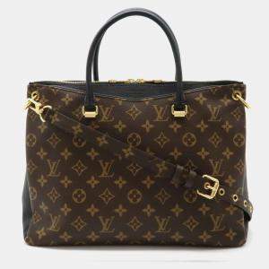 Louis Vuitton Noir Black Monogram Pallas Tote Bag