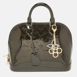 Pre Owned Louis Vuitton Vert Bronze Monogram Vernis Alma PM Bag