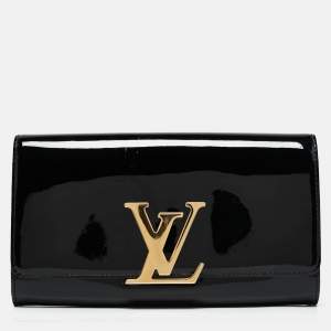 Louis Vuitton Black Patent Leather Louise Clutch