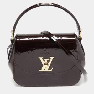 Pre Owned Louis Vuitton Amarante Monogram Vernis Pasadena Bag