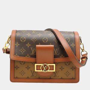 Louis Vuitton Monogram Reverse Brown Dauphine Mm Shoulder Bag