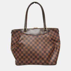 Pre Owned Louis Vuitton Ebene Damier Westminster GM Tote Bag