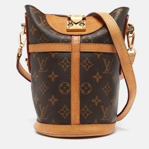 Pre Owned Louis Vuitton Monogram Canvas and Leather Duffle Bag