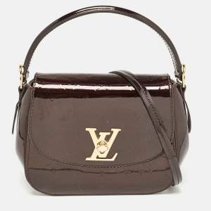 Pre Owned Louis Vuitton Amarante Monogram Vernis Pasadena Bag