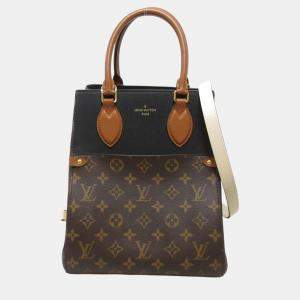 Louis Vuitton Brown Coated Canvas Monogram Fold Tote MM Shoulder Bag