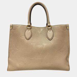 Louis Vuitton Beige Monogram Empreinte OnTheGo MM Handbag