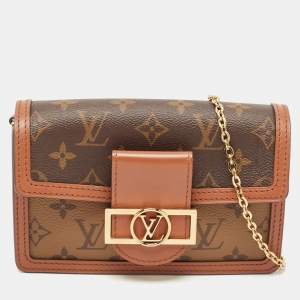 Louis Vuitton Monogram Reverse Canvas Dauphine Wallet on Chain