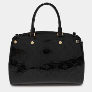 Pre Owned Louis Vuitton Black Magnetique Monogram Vernis Brea NM MM Bag
