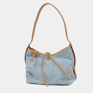 Louis Vuitton Blue Monogram Denim Carryall PM Shoulder Bag