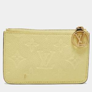 Louis Vuitton Jaune Monogram Empreinte Leather Romy Card Holder