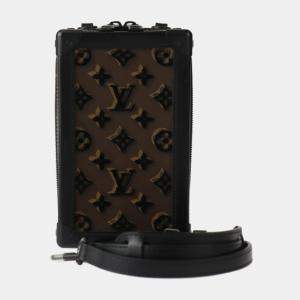 Louis Vuitton Brown/Black Monogram Vertical Soft Trunk Tuftage Shoulder Bag