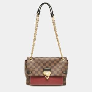 Pre Owned Louis Vuitton Bordeaux Damier Ebene Canvas Vavin PM Bag