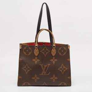 Pre Owned Louis Vuitton Monogram Reverse Giant Canvas OnTheGo GM Bag