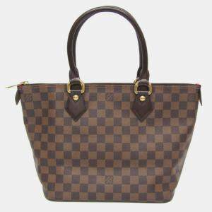 Pre Owned Louis Vuitton Damier Saleya Pm Handbag Ebene