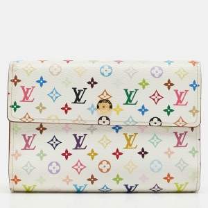 Louis Vuitton White Monogram Multicolore Canvas Alexandra Wallet
