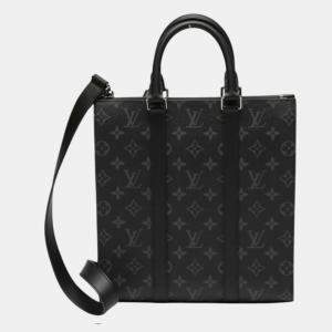 Louis Vuitton Noir Monogram Eclipse Sac Plat Tote Bag