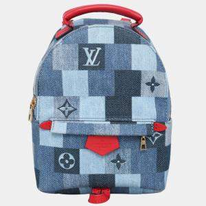 Louis Blue Canvas Vuitton Monogram Denim Mini Palm Springs Backpack