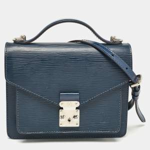 Pre Owned Louis Vuitton Indigo Epi Leather Monceau BB Bag