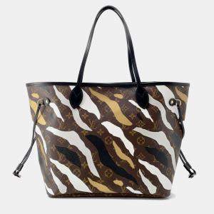 Louis Vuitton Noir/Gold/Silver Monogram Neverfull MM Tote Bag