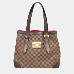 Pre Owned Louis Vuitton Ebene Damier Hampstead MM Shoulder Bag