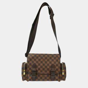 Pre Owned Louis Vuitton Damier Ebene Canvas Reporter Melville Shoulder Bag