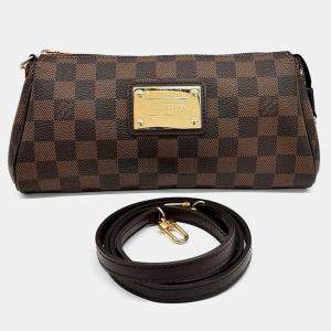 Pre Owned Louis Vuitton Brown PVC Damier Eva Clutch