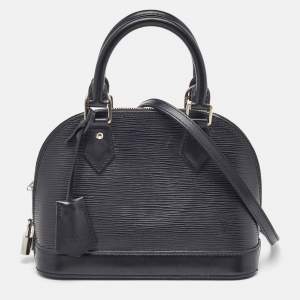 Pre Owned Louis Vuitton Black Epi Leather Alma BB Bag