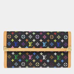 Louis Vuitton Black Monogram Multicolor Wallet
