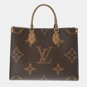 Louis Vuitton Brown Monogram Giant Canvas On The Go MM Handbag