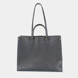 Louis Vuitton Black Monogram Empreinte Leather OnTheGo GM Tote Bag