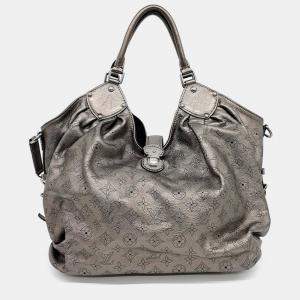 Louis Vuitton Silver Leather Mahina XL Bag
