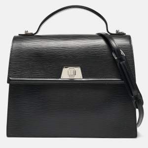 Pre Owned Louis Vuitton Black Epi Leather Sevigne GM Bag