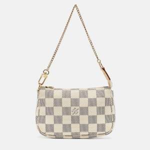 Pre Owned Louis Vuitton Damier Azur Canvas Mini Pochette Accessoires