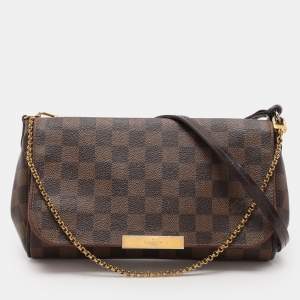 Louis Vuitton Damier Ebene Canvas and Leather Favorite MM Bag