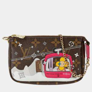 Louis Vuitton Brown Monogram Canvas Mini Pochette Accessoires Shoulder Bag