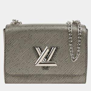Louis Vuitton Silver Epi Leather Twist MM Shoulder Bag