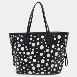 Louis Vuitton Noir/Blanc Monogram Empreinte Leather Infinity Dot Neverfull MM Tote Bag