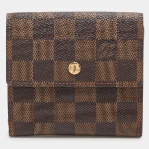 Louis Vuitton Damier Ebene Canvas Elise Compact Wallet