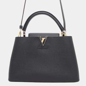 Louis Vuitton Black Taurillon Leather Capucines MM Bag