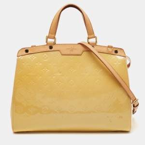 Louis Vuitton Blanc Corail Monogram Vernis Brea GM Bag