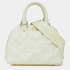 Louis Vuitton White Monogram Calfskin Bubblegram Alma BB