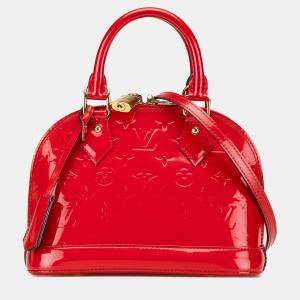 Louis Vuitton Red Monogram Vernis Leather Alma BB Shoulder Bag