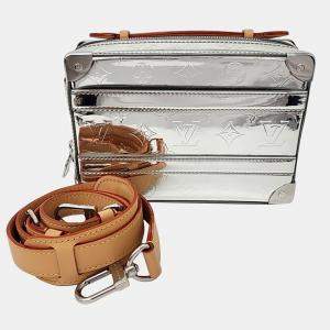 Louis Vuitton Silver Leather Mirror Handle Trunk