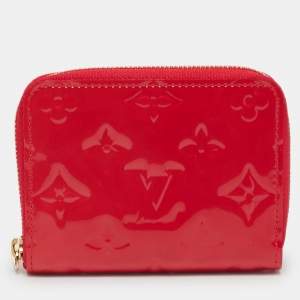 Louis Vuitton Rouge Grenadine Monogram Vernis Zippy Coin Purse