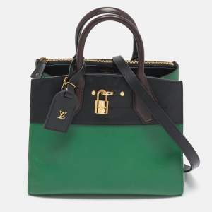 Louis Vuitton Green/Brown Leather City Steamer PM Bag